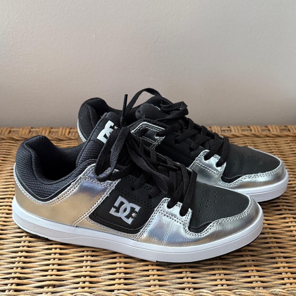 DC Kids' Sneakers in Black and Silver